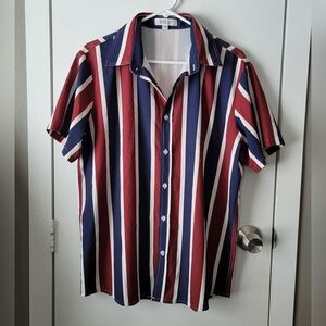 Apraw striped button up dress shirt